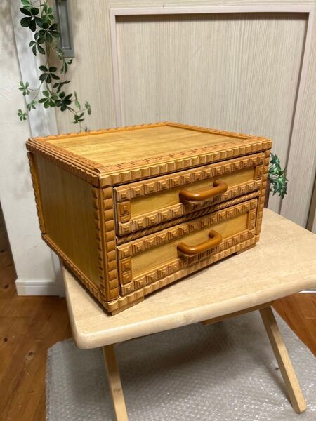 アンティーク 卓上木製引き出し 小物入れ小間物入 全国送料無料!0511-9