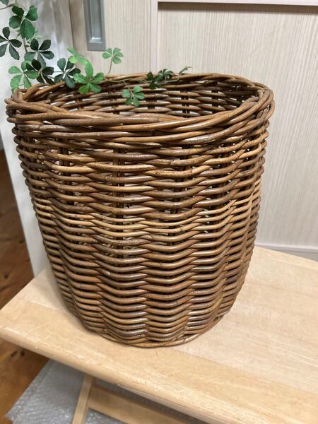 ラタンオシャレバスケット 編みかご バスケット収納かご 天然素材 天然生活 ナチュラル