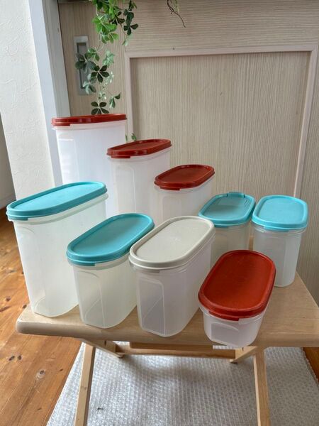 タッパーウェア Tupperware MM楕円【まとめて9個】密封容器 保存容器