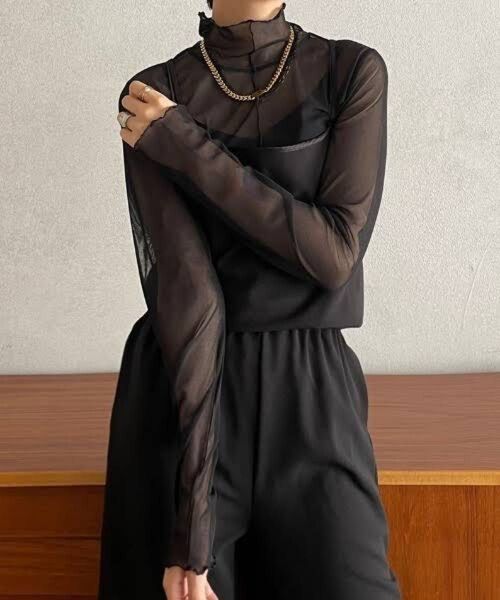 【美品】NEUNA 2wayシアータートルネックメロートップス 完売品