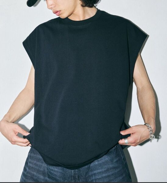 【極美品】FREAK'S STORE ノースリーブ クルーネックTシャツ 完売品