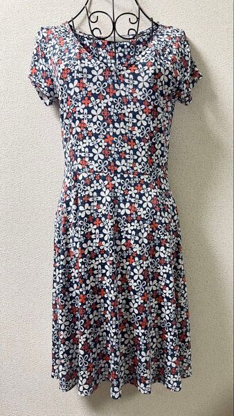 【極美品】FAS FILLE A SUIVRE 花柄 レースアップワンピース