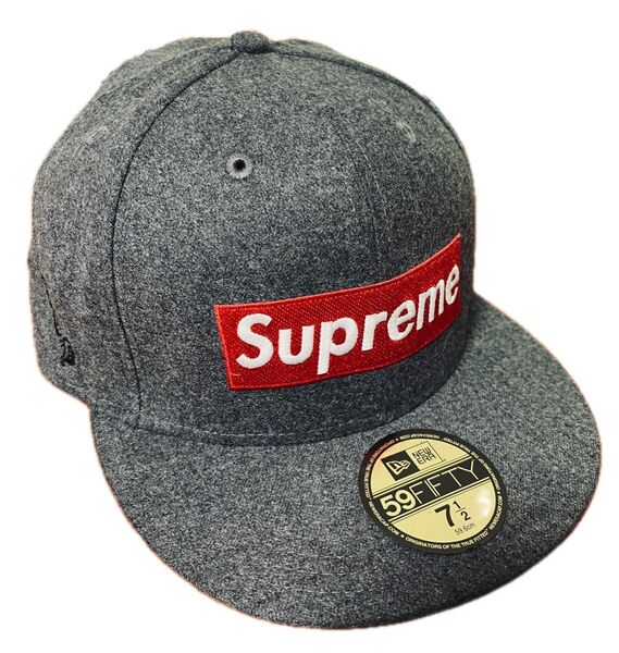 Supreme NEW ERA ロロピアーナ BOX LOGO ボックスロゴ CAP キャップ グレー 7 1/2 59.6cm