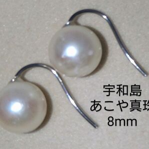 宇和島産 越物 あこや真珠 訳あり バロック パールピアス 本真珠 ステンレス