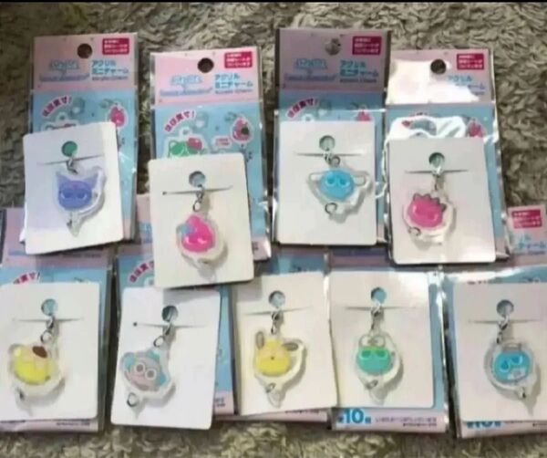 サンリオキャラクターズ × ぷよぷよ コラボアクリル ミニチャーム キーホルダー セミコンプ 9種セット