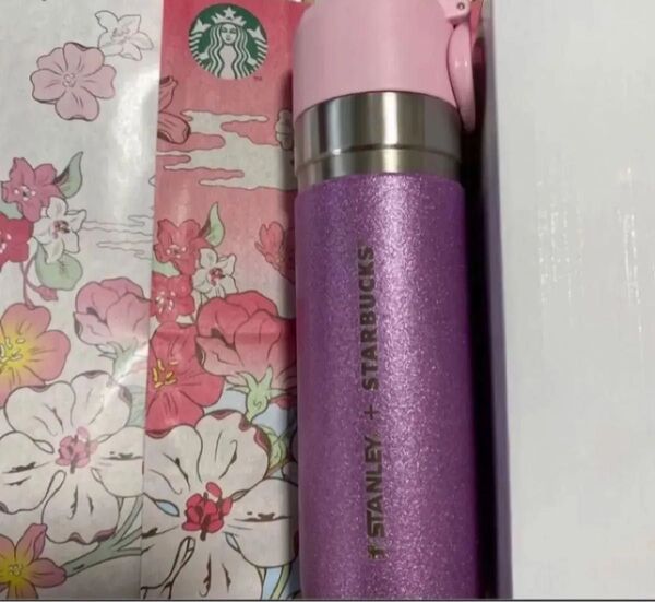 STARBUCKS スターバックス ステンレスボトル STANLEY グリッターパープル 473ml