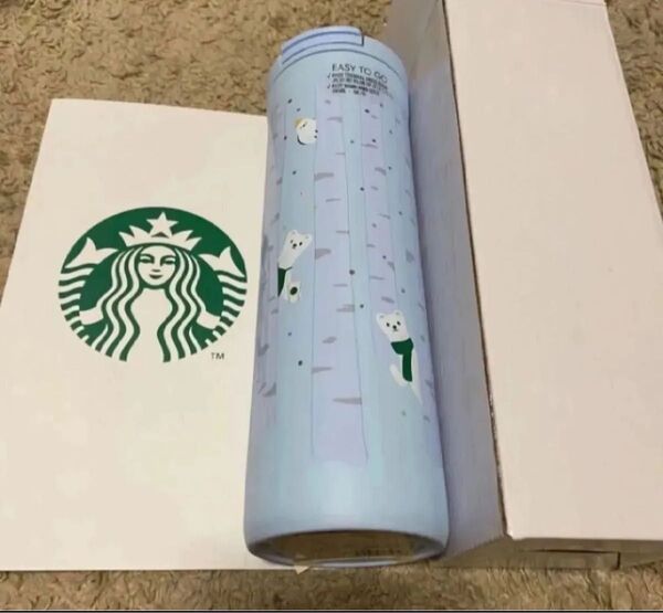 STARBUCKS スターバックス ステンレスボトル オコジョ シマエナガ ブルー 473ml