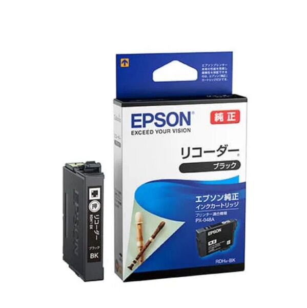【1本】EPSON (エプソン) 純正 インクカートリッジ リコーダー RDH-BK ブラック PX-048A PX-049A