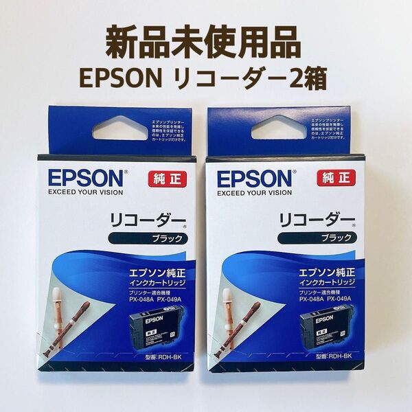 【2本】EPSON (エプソン) 純正 インクカートリッジ リコーダー RDH-BK ブラック PX-048A PX-049A