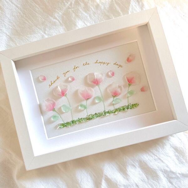 #101 シーグラスアート シーグラス お花畑 お花 フラワー Flower