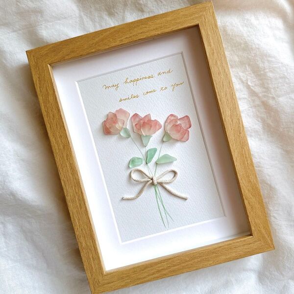 #106 シーグラスアート シーグラス ブーケ 花束 フラワー Flower