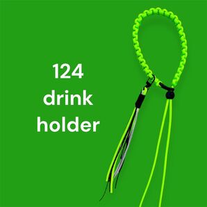 【124】ドリンクホルダー ボトルホルダー パラコード アウトドア 持ち運び 緑