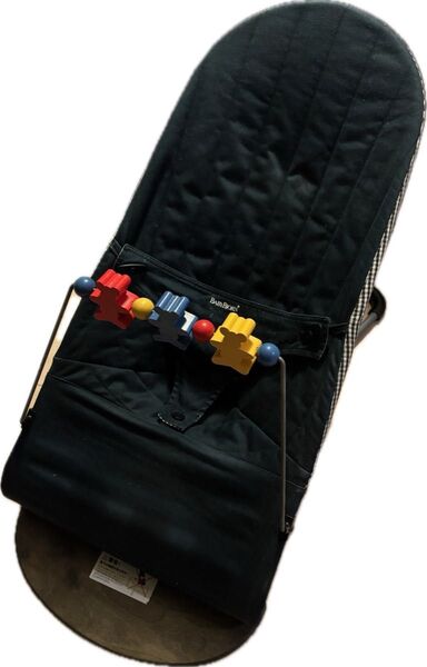 BabyBjorn バウンサー ネイビー ベビービョルン 木製おもちゃバー付き
