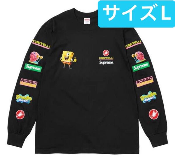 Supreme x SpongeBob Castelli Racing L/S Tee "Black"