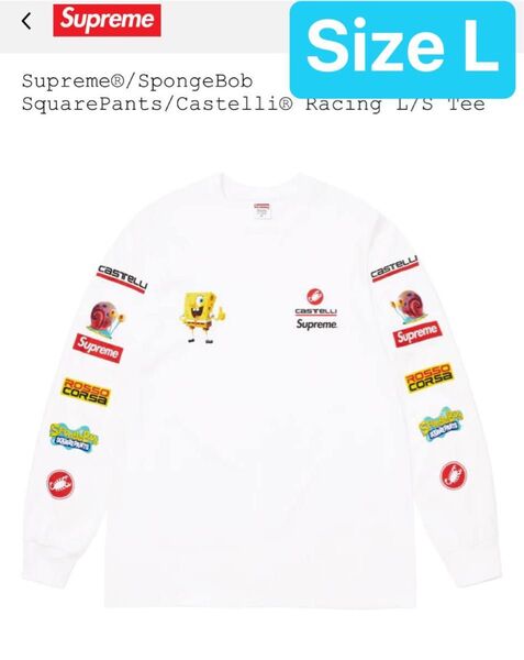 Supreme x SpongeBob Castelli Racing L/S Tee "White"