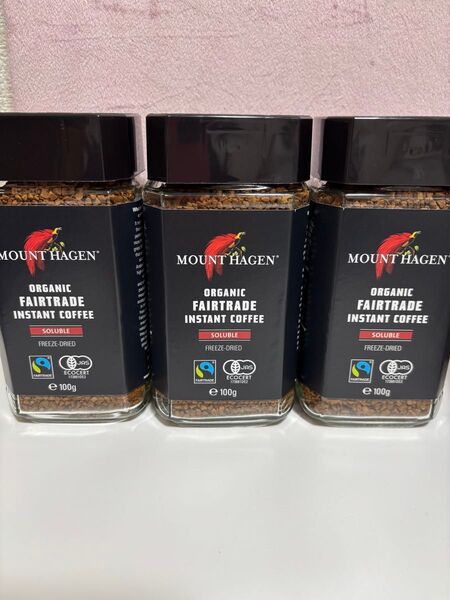 マウントハーゲン オーガニック インスタントコーヒー 100g×3個