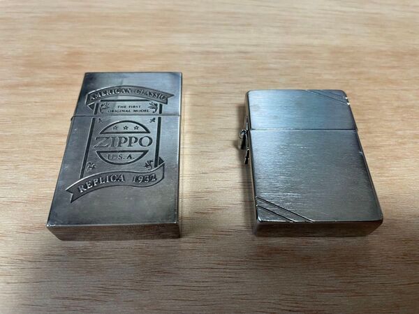 ZIPPO ライター 2個セット レプリカ1932 シンプルデザイン