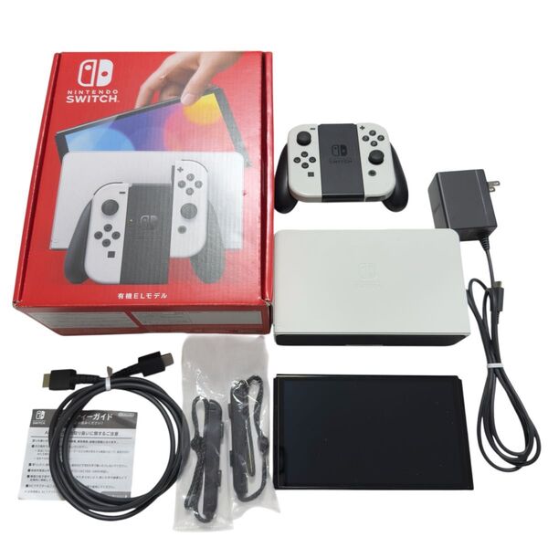 Nintendo Switch 有機EL ホワイト 任天堂 スイッチ 本体 ジョイコン ドック HEG-001 初期化済み