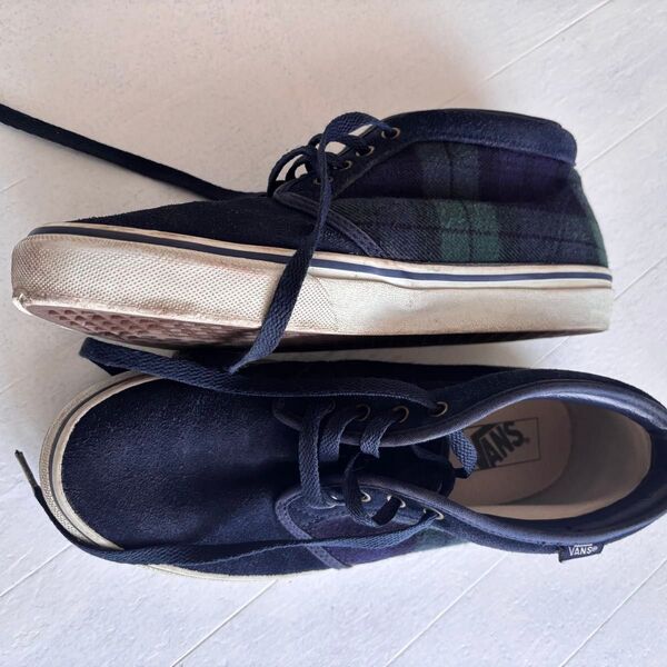 VANS バンズ スニーカー 27cm CHUKKA V49CL BW チェック グリーン ブラックウォッチ チャッカ