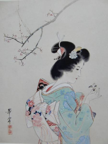 Kasho Takabatake, Primavera, De una rara colección de arte., Nuevo con marco de alta calidad., envío gratis, hacer encaje, Cuadro, Pintura al óleo, Retratos