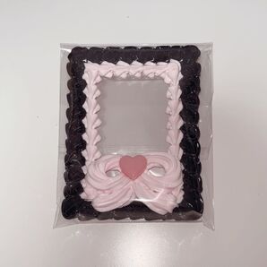 トレカケース B8 ブラックピンク リボン