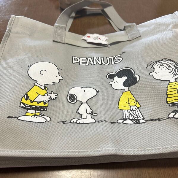 スヌーピー エコバッグ PEANUTS グレー 未使用