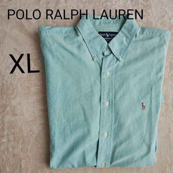 RALPH LAUREN ラルフローレン ボタンダウン 刺繍ポニー 半袖シャツ