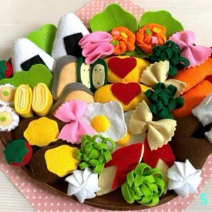 フェルト ハンドメイド 保育園 幼稚園 ままごと おべんとうセット お家遊び お孫さん 新品 手作り 知育玩具
