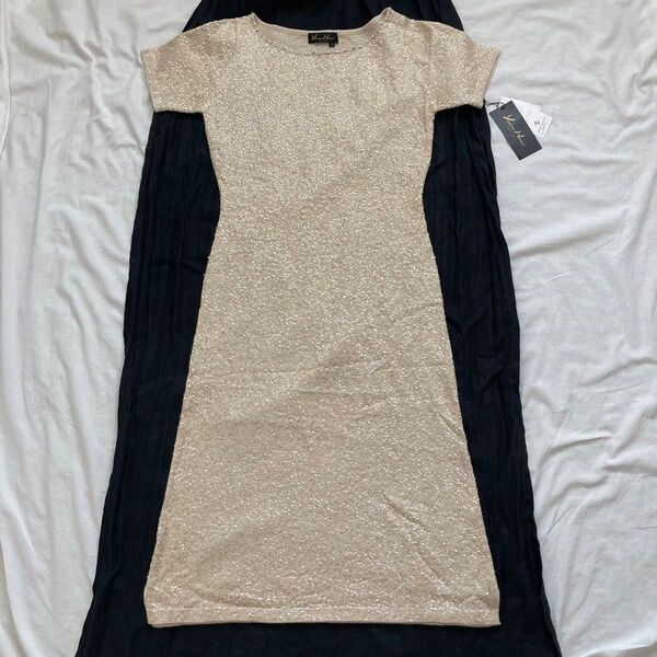 新品 定価14万超 Yukiko Hanai ユキコハナイ シルク カシミヤ ニット 半袖 ワンピース