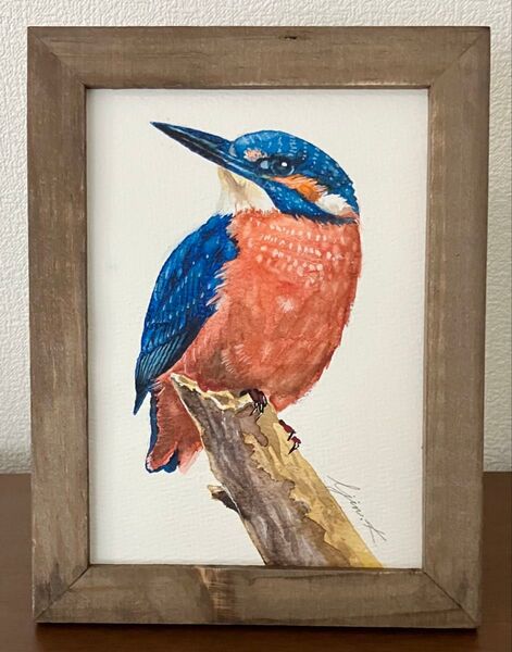 カワセミ 水彩画