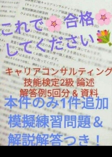 例題付、2級キャリアコンサルティング技能士国家資格論述対策過去問解答例ナレッジ5回1級キャリアコンサルティング技能士ひよはな監修