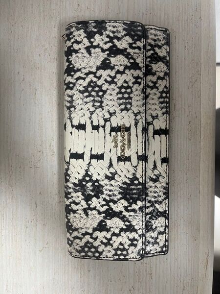 coach 長財布 黒 モノグラムコーチ