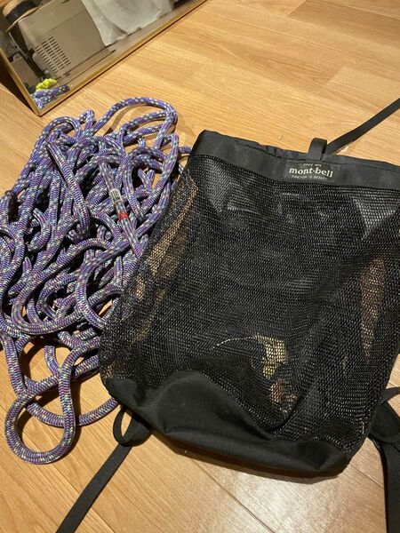 使用数回 ELC クライミングロープ 11.5mm 約22.5m 1eye紫 モンベル ロープバック セット アーボリスト