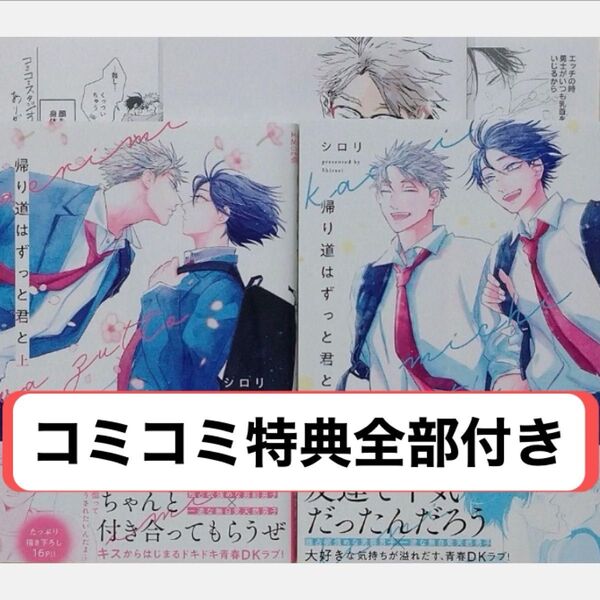 帰り道はずっと君と 上下巻 コミコミ有償特典小冊子 ペーパー2枚