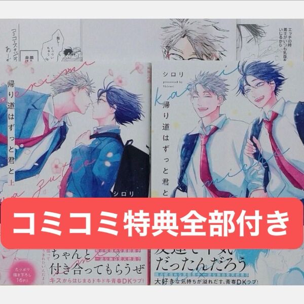 帰り道はずっと君と 上下巻 コミコミ有償特典小冊子 ペーパー2枚
