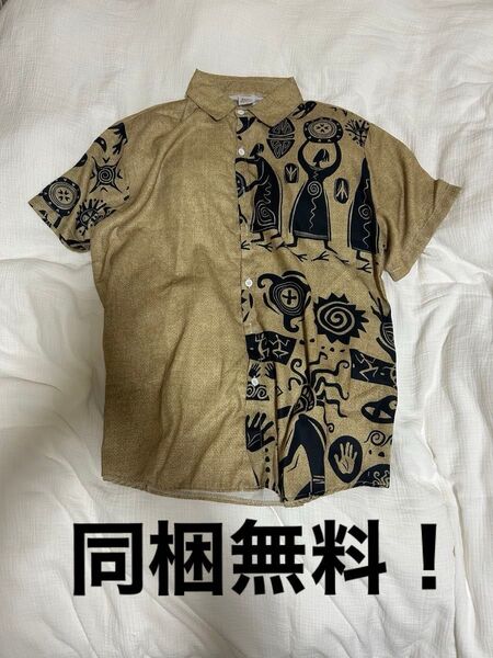 【新品・未使用】デザインメンズシャツ 同梱無料! 半袖シャツ