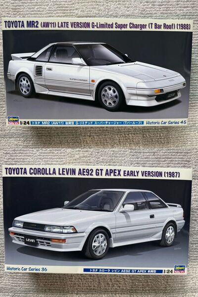 【送料込】未作成 ハセガワ1/24 トヨタMR-2 カローラレビン AE92 2セット