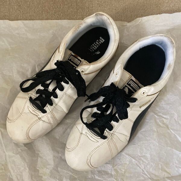 【訳あり品】PUMA スニーカー 白黒 28.0cm