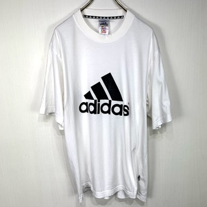 adidas Tシャツ Oサイズ ホワイト 白 アディダス パフォーマンスロゴ T SHIRT 半袖 カットソー 大きい ビッグ サイズ ロゴ 万国旗