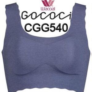 ワコール wacoal GOCOCI ゴコチ CGG540 ハーフトップ ナイトブラ L ノンワイヤー スポーツブラ ブルー