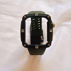 ステンレス ケースバンド Apple Watch 45mm/44mm カーキ