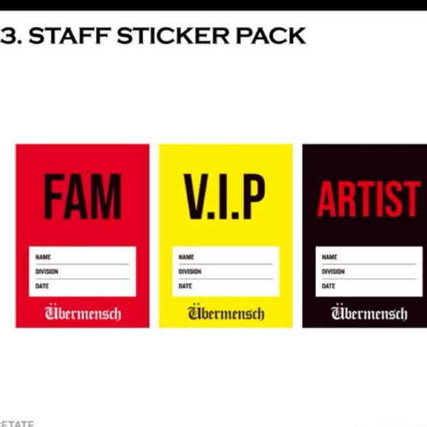 G-DRAGONジードラゴン2025ワールドツアー公式MC STAFF STICKER PACKスタッフステッカー