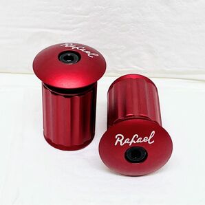 Rafael バーエンドキャップ レッド(ロード、マウンテン、クロスバイク)