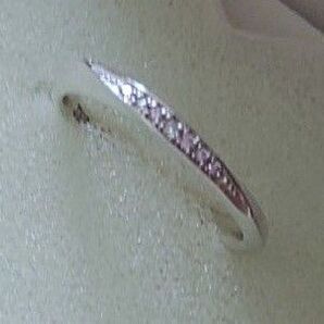 THE KISS ダイヤモンド シルバーリング ピンクストーン 指輪9号