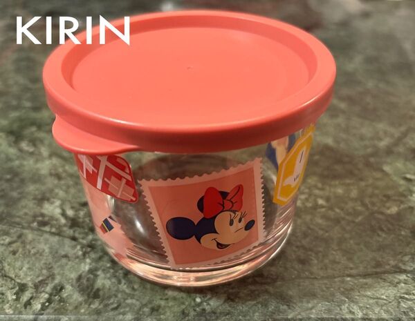 KIRINコラボ ミニーマウス ガラス容器 蓋付き キャニスター 保存容器