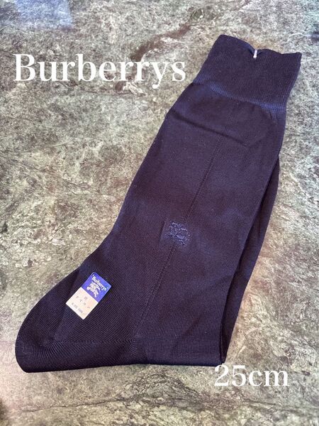 Burberrys バーバリー 黒ソックス 25cm ビジネス靴下 ブラック ビジネスソックス