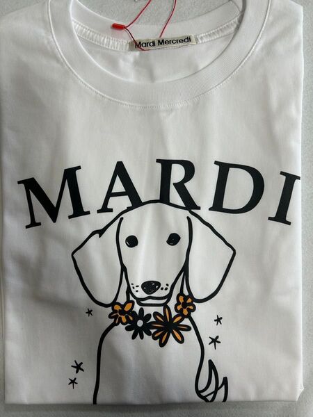 ドッグ柄原則当日発送Mardiマルディメクルディ大人気レディース半袖Tシャツ
