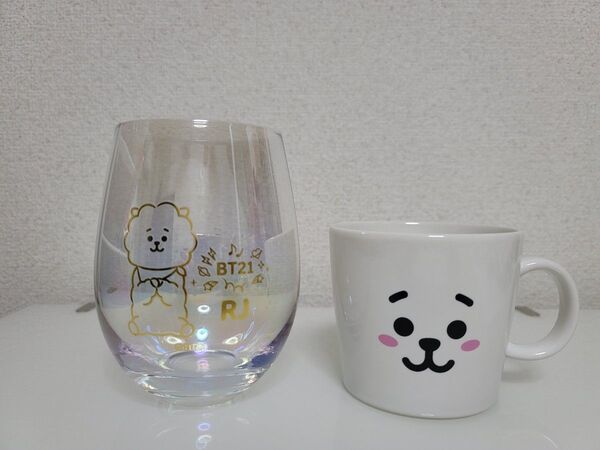 BTS BT21 RJ マグカップ オーロラグラス