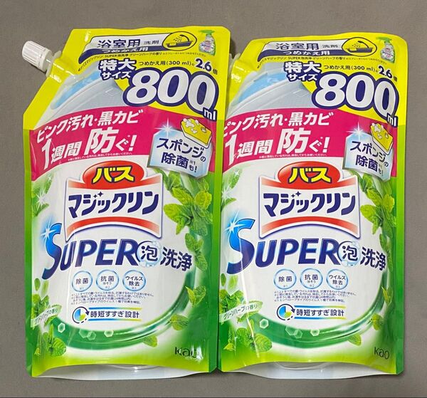 バスマジックリン グリーンハーブの香り 800ml 2袋