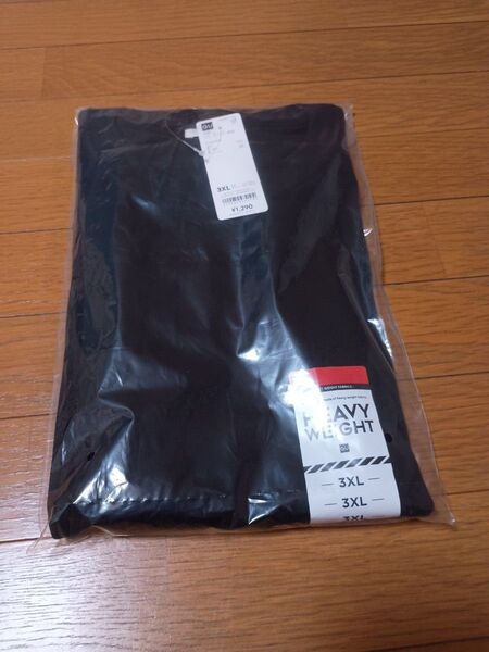 新品タグ付き GU ヘビーウェイト クルーネックT ブラック 3XL